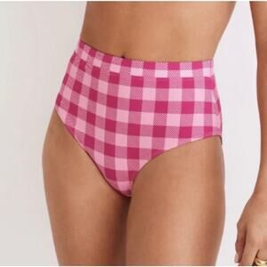 Solid & Striped Lilo Orchard Gingham High Rise Bikini Bottom NWT Size Small
